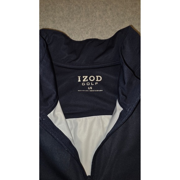 IZOD Golf Vest Mens Large Blue Sleeveless 1/4 Zip Pullover Athletic - Picture 6 of 10